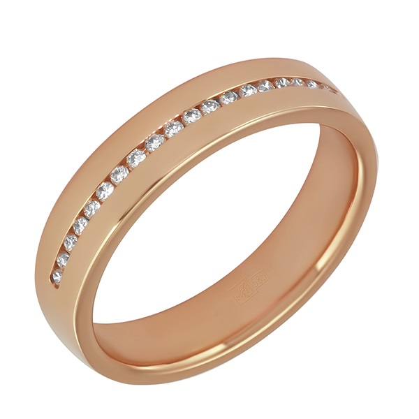 Золотое кольцо с бриллиантами R1402-4RCH005LR 