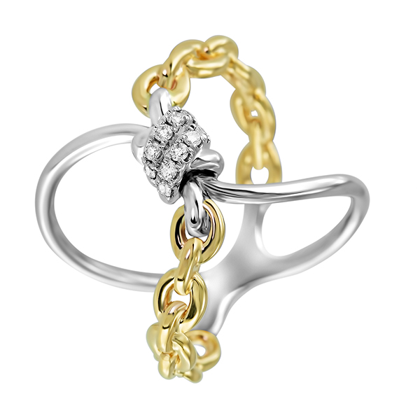 Золотое кольцо с бриллиантами R101-R47981YW 