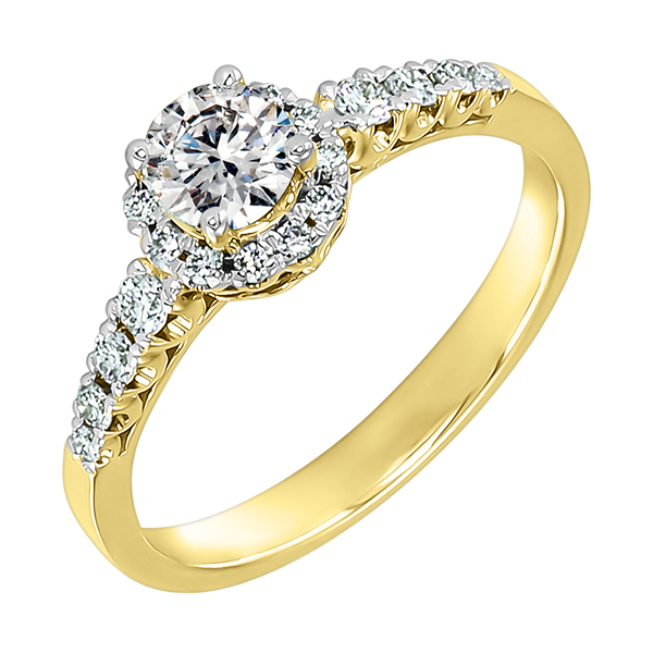 Золотое кольцо с бриллиантами R1206-MJ2390Y 