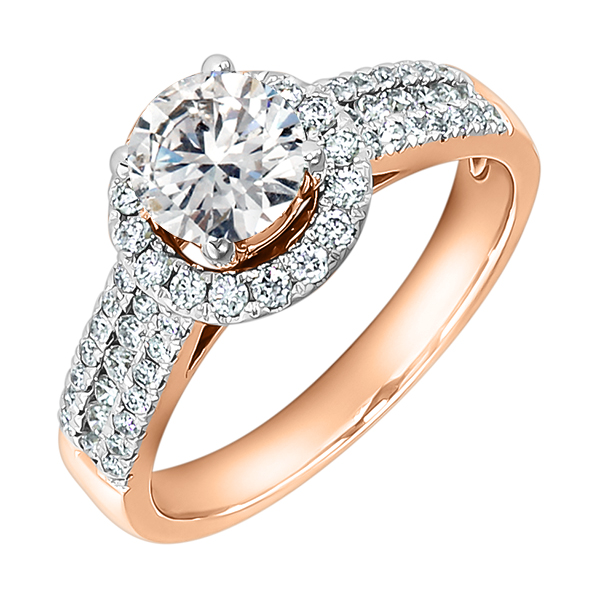 Золотое кольцо с бриллиантами R123-R55038A0SRPF 