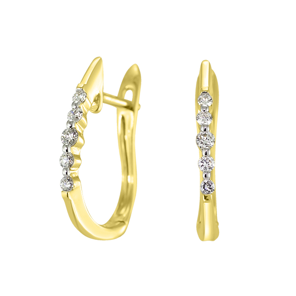 Золотые серьги с бриллиантами E13-K35099BQY