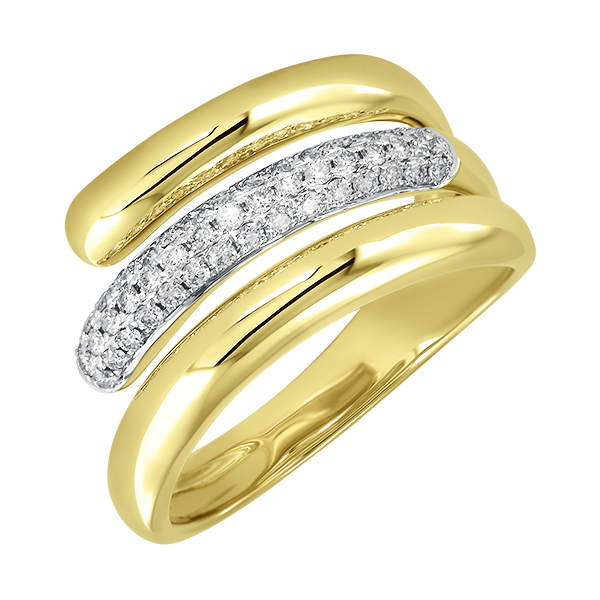 Золотое кольцо с бриллиантами R101-R46736Y 