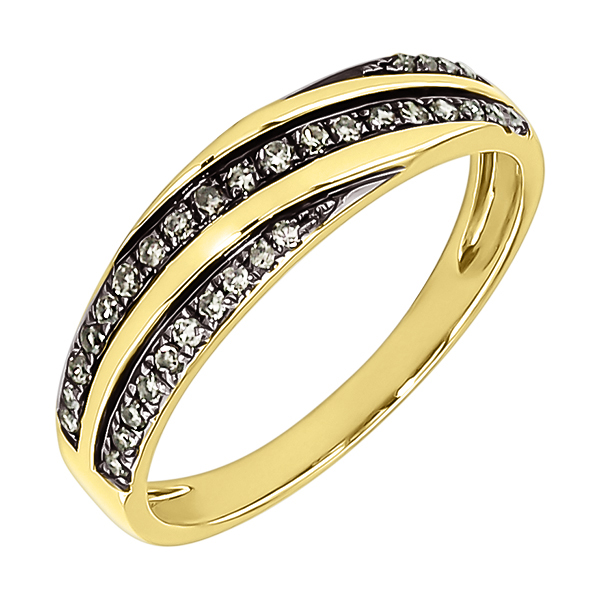 Золотое кольцо с цветными бриллиантами R1402-A1R27377RYBR 
