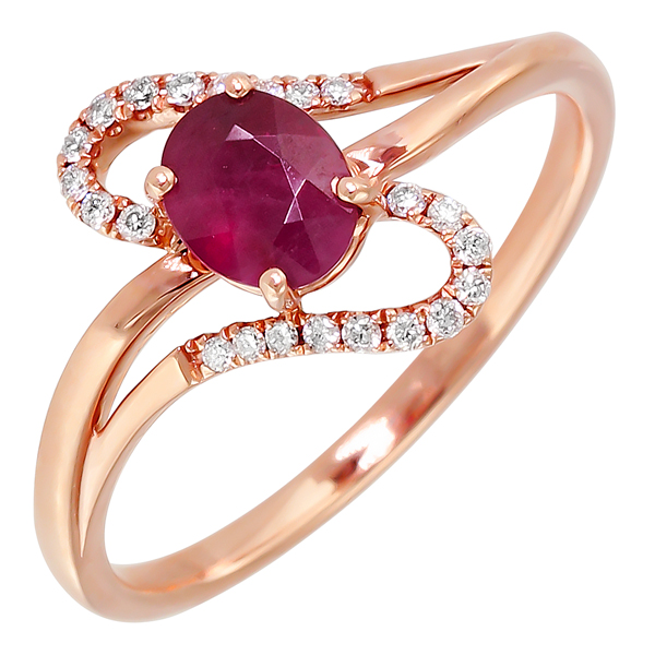 Золотое кольцо с бриллиантами и цветными драгоценными камнями R139-EDR14687RR