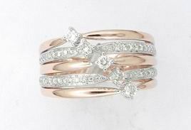 Золотое кольцо с бриллиантами R1402-HOR33425R 