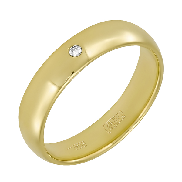 Обручальное золотое кольцо с бриллиантами R21-GB4Y 