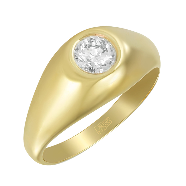 Золотое кольцо с бриллиантом r100-abr40y 
