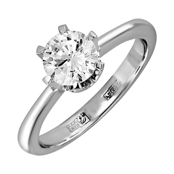Помолвочное золотое кольцо с бриллиантами R1-1JPM292W 