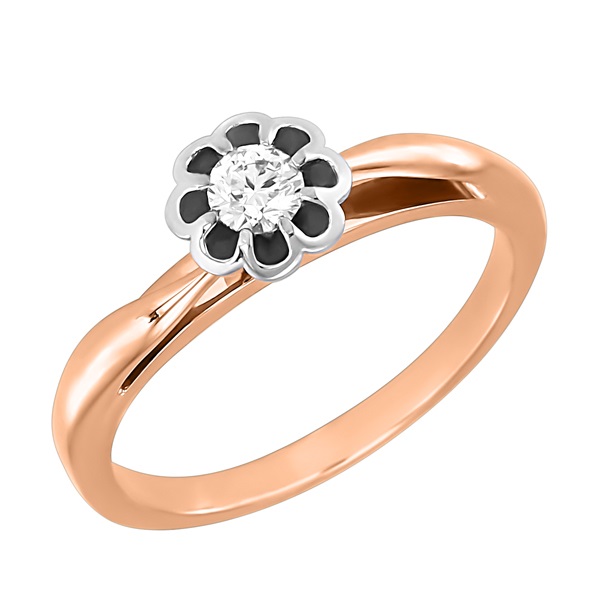 Помолвочное золотое кольцо с бриллиантами R1402-RKR453R 