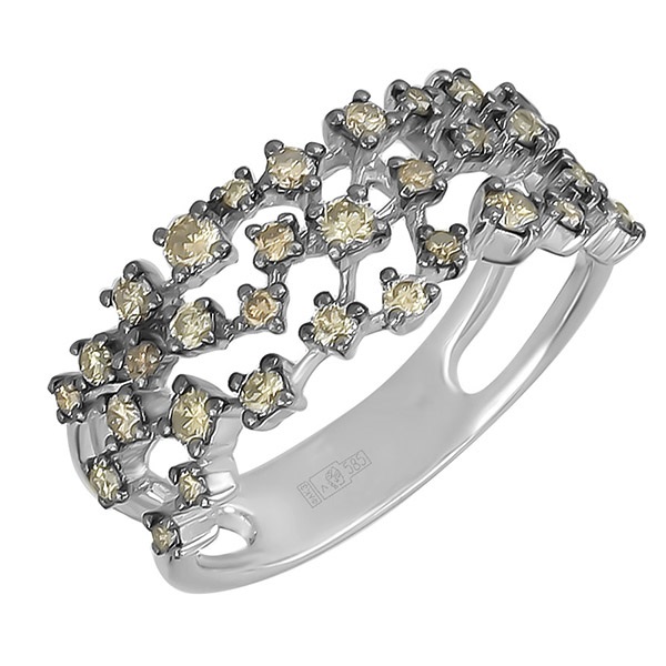 Золотое кольцо с бриллиантами R101-R45340WBR 