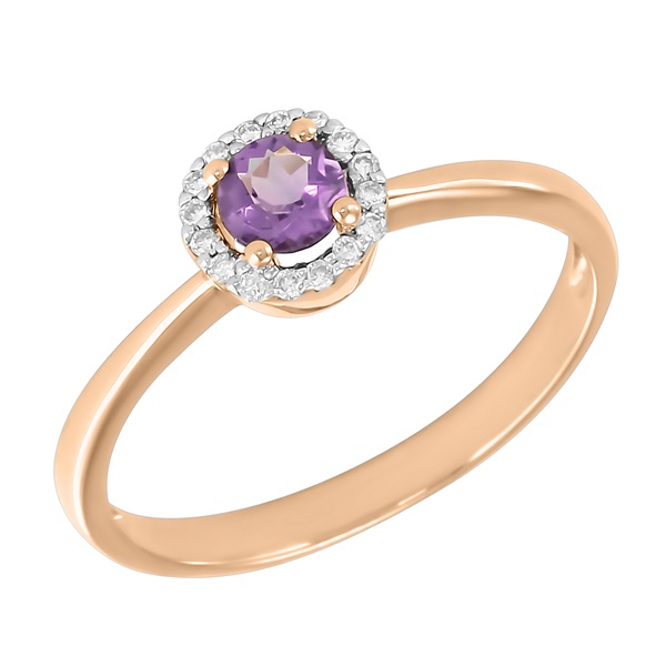 Золотое кольцо с бриллиантами и полудрагоценными камнями R1402-K17287AARAM 