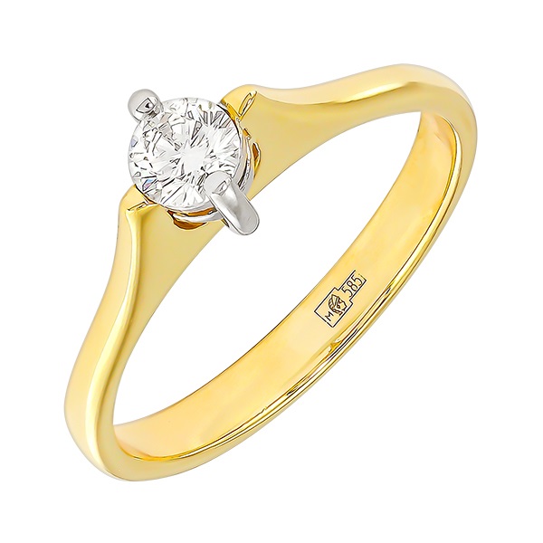 Помолвочное золотое кольцо с бриллиантами R1402-1JPM278Y 