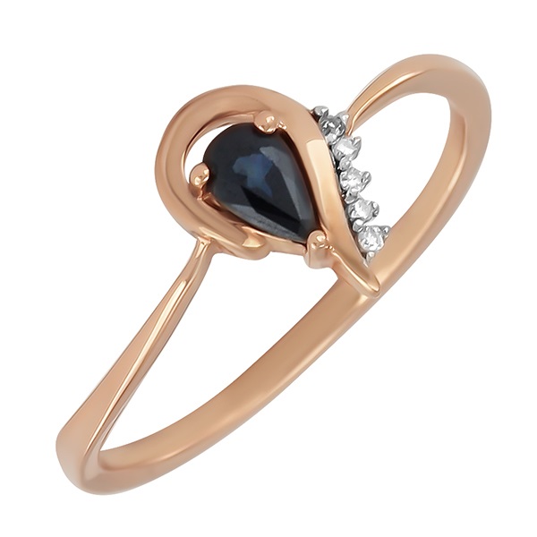 Золотое кольцо с бриллиантами и цветными драгоценными камнями R123-AR46588RS