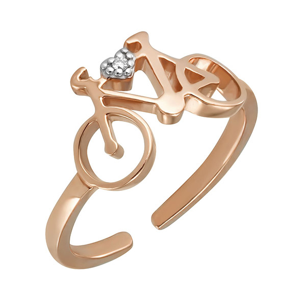 Золотое кольцо с бриллиантом r127-kl00071ar 