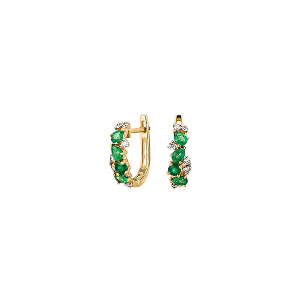 Золотые серьги с бриллиантами и цветными драгоценными камнями E101-E49511YE