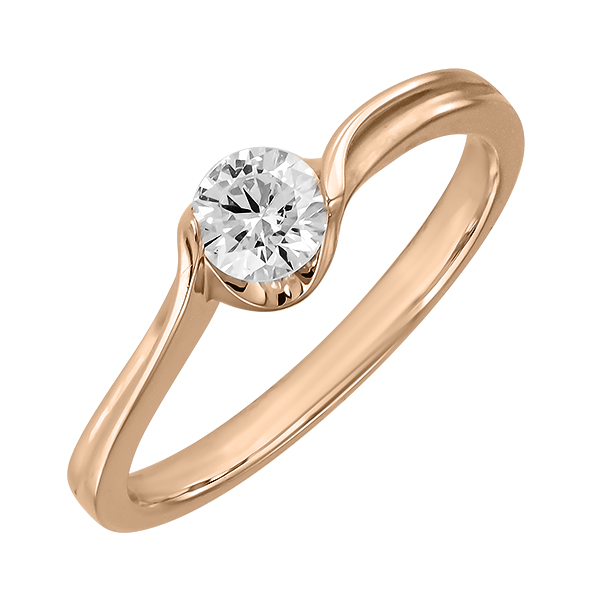 Помолвочное золотое кольцо с бриллиантами R135-CRARLFR 