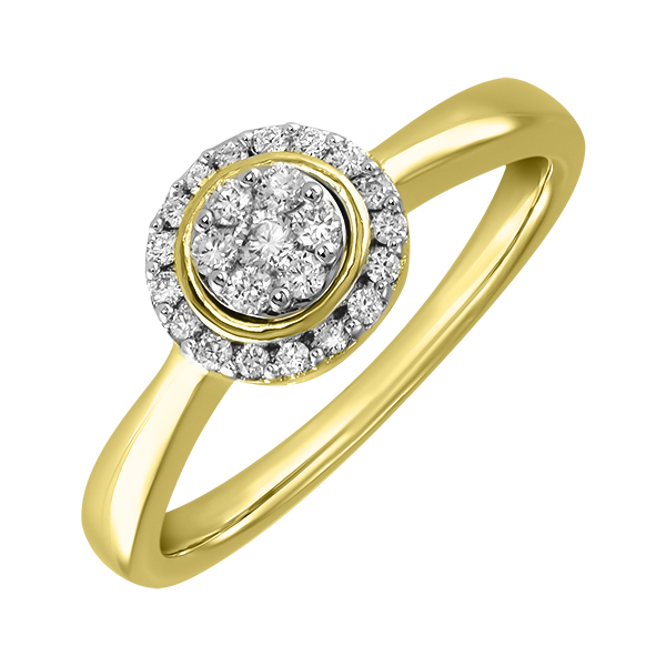 Золотое кольцо с бриллиантами R11-4JAN219Y 
