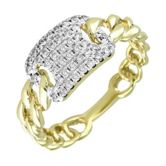 Золотое кольцо с бриллиантами R101-R46211Y 