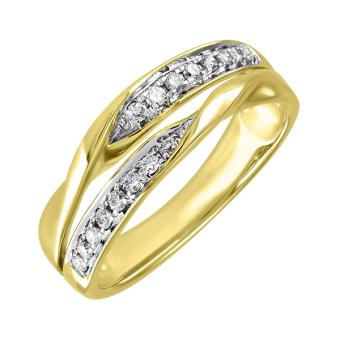 Золотое кольцо с бриллиантами R101-R42278AY 