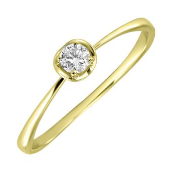 Помолвочное золотое кольцо с бриллиантами HOR35631 