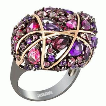  Серебряное кольцо с полудрагоценными камнями HOSR36719