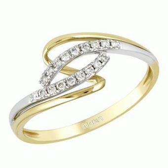 Золотое кольцо с бриллиантами PSR45454 