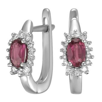 Золотые серьги с бриллиантами и цветными драгоценными камнями E101-EY12255WR