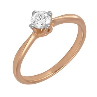 Помолвочное золотое кольцо с бриллиантами R135-CRARCMR 