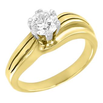 Помолвочное золотое кольцо с бриллиантами DK1081B 