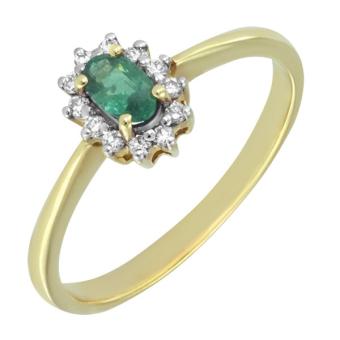 Золотое кольцо с бриллиантами и цветными драгоценными камнями PSR33079