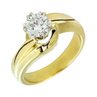 Помолвочное золотое кольцо с бриллиантами DK1079B 