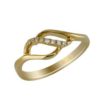Золотое кольцо с бриллиантами R139-EDR13119Y 