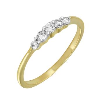 Золотое кольцо с бриллиантами SUR28085 