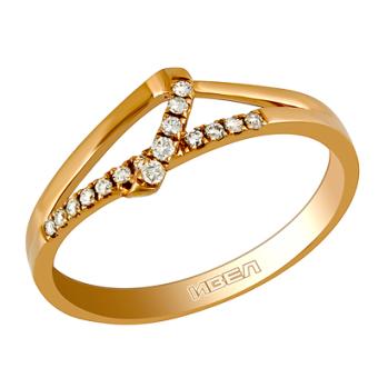 Золотое кольцо с бриллиантами EDR13116 