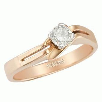 Помолвочное золотое кольцо с бриллиантами 1JPM195 