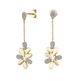 Золотые серьги с бриллиантами E101-E44879Y