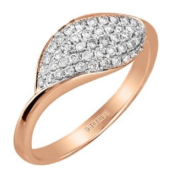 Золотое кольцо с бриллиантами R136-GLR13528R 