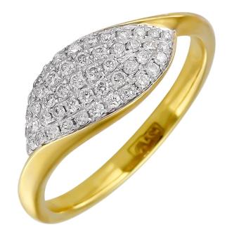 Золотое кольцо с бриллиантами R136-GLR13528Y 