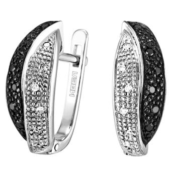 Золотые серьги с бриллиантами HNE0802L