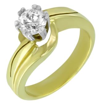 Помолвочное золотое кольцо с бриллиантами R14-DK1079BY 