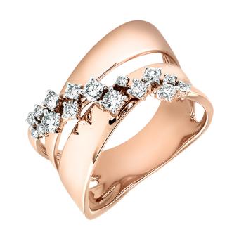 Золотое кольцо с бриллиантами R101-R45538R 