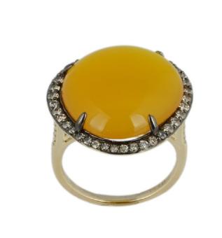 Золотое кольцо с бриллиантами и полудрагоценными камнями AR49031R 