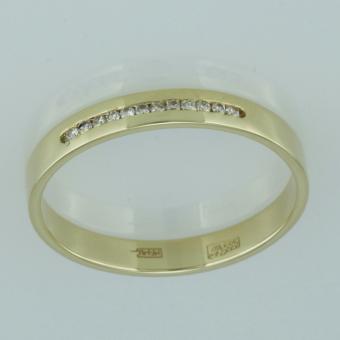 Золотое кольцо с бриллиантами GB1 