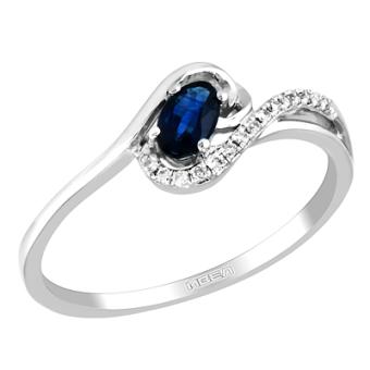 Золотое кольцо с бриллиантами и цветными драгоценными камнями AR46573