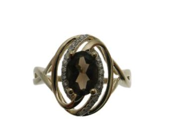 Золотое кольцо с бриллиантами и полудрагоценными камнями AR49101 