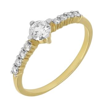 Помолвочное золотое кольцо с бриллиантами CRIAOV 