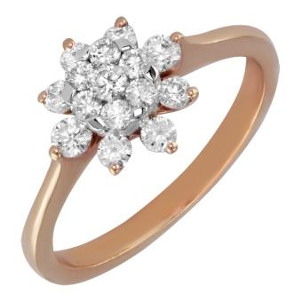 Золотое кольцо с бриллиантами HOR38606 