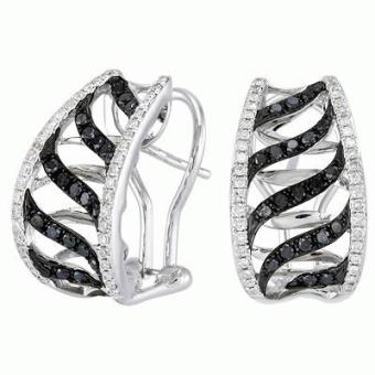 Золотые серьги с бриллиантами K196119L