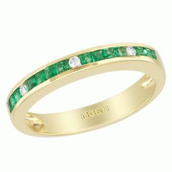 Золотое кольцо с бриллиантами и цветными драгоценными камнями AL008