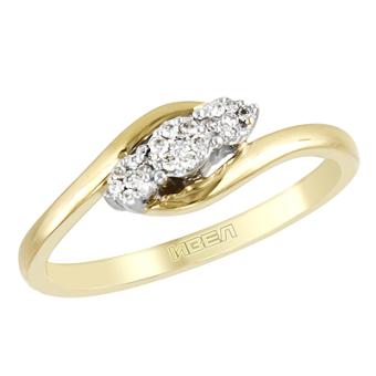 Золотое кольцо с бриллиантами 4JAN877 